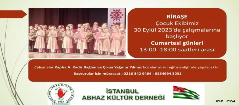 İstanbul Abhaz Kültür Derneği 2023-2024 Dönemi Kültürel Etkinlikler Sezon Açılışı Yapıyor.